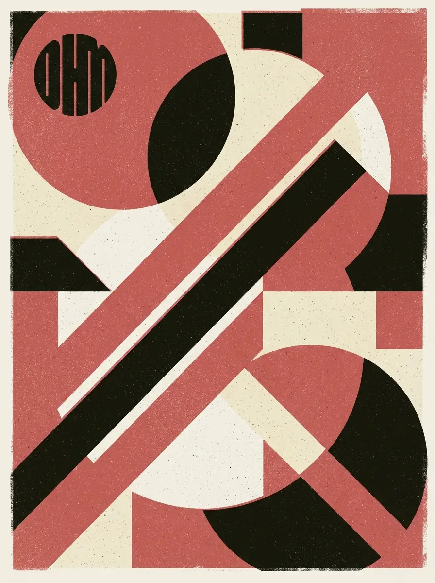 OHM bauhaus party flyer